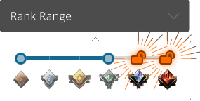 Rank Range filter with Diamond and Mythic unlocked