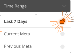 Time Range filter with Last 7 Days unlocked